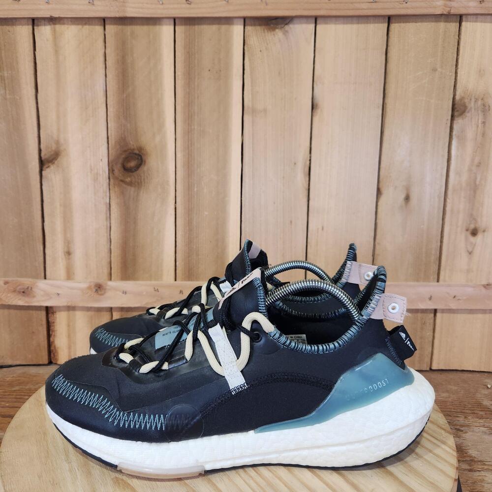 Adidas Ultraboost 21 Parley Shoes Mens 9.5 Carbon Sandy Beige Sneakers GX1244